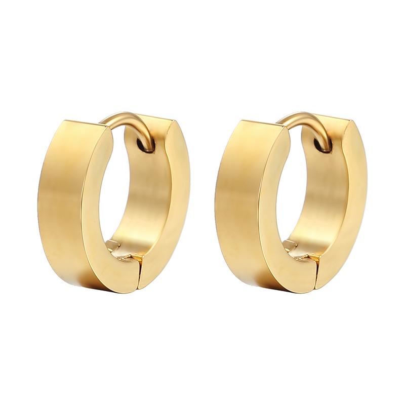 Orecchini a Cerchio con Rivetti a Forma di Cuore Hip-Hop Creativi per Donna Acciaio Inossidabile Fibbia Geometrica per Orecchio Piercing Gioielli Cool Rock Punk a Bottone