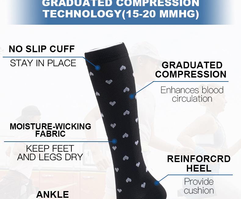 Herbst Damen Europäische & Amerikanische Sport Kniehohe Kompressionssocken, Hochelastische Schlankheits-Wadensocken