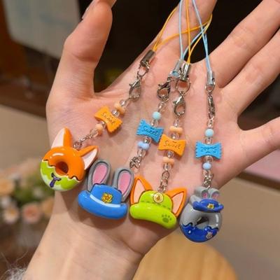 Anime Zootopia 2 Figurine Porte-clés Mignon Judy Nick Modèle Poupée Porte-clés de Voiture Accessoires Pendentif Sacs Décoration Fête d'Anniversaire Cadeaux