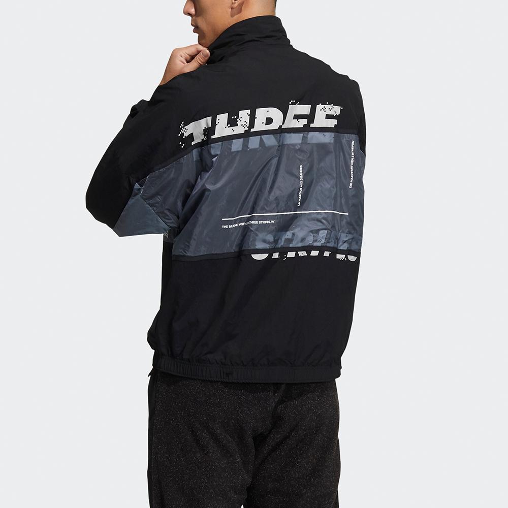 Adidas Jachetă cu guler țesut Wrd, Croială largă, Îmbrăcăminte exterioară pentru bărbați bicoloră Negru GL8673