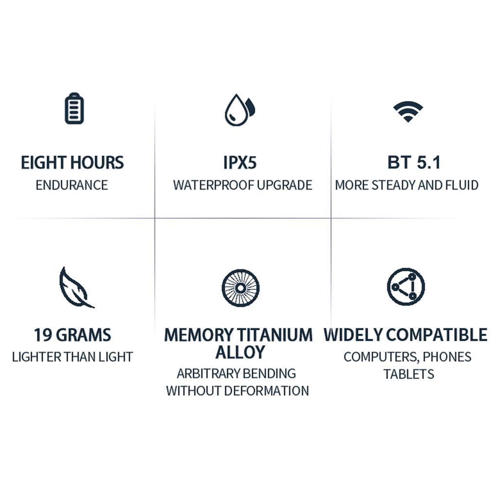 VG06 Bone Conduction BT Headset Wireless On Ear Lightweight Headphone Ear Hanging Wireless Earphone