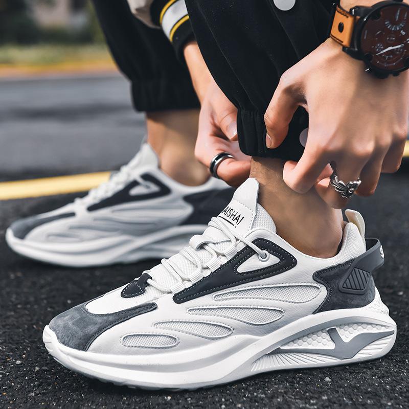 Shoes Men's 2025 Spring and Summer New Men's Casual Shoes Flying Woven Breathable Low-top Running Shoes Trend Korean Version of Men's