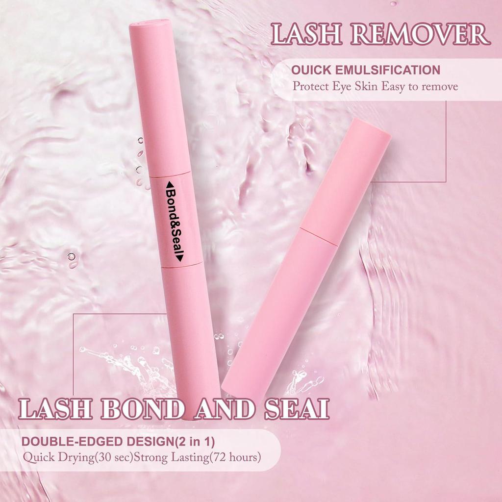 144 Stück 5D Cluster Wimpern Kit Gemischt 10-16mm D-Schwung Flauschiges DIY Wimpernverlängerungs-Set mit Kleber, Versiegelung und Pinzette