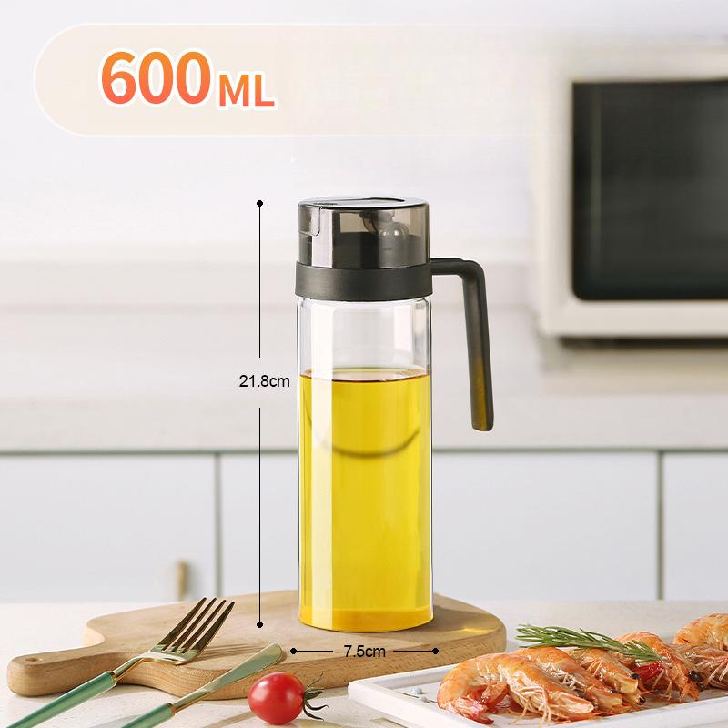 600ml Glass Spray Oil Sprayer Bottle For Cooking Kitchen Storage Oil Jar Cruet BBQ Kitchen Baking Roasting Picnic Kitchen Tool