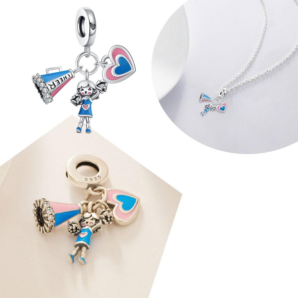 Classic Ballet Pendant Fit Bracelet Diy For Women Daily Wear Mermaid Cheerleading Charm Fashion Jewelry Love Birthday Gift