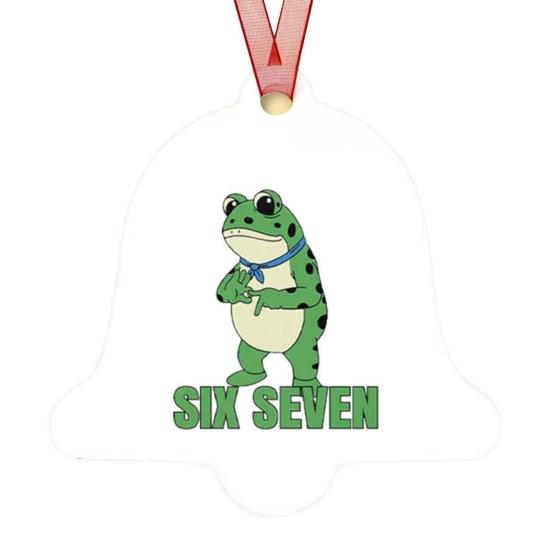 Frog Christmas Ornament Funny Frog Meme Christmas Decoration 2D Acrylic Holiday Keepsake for Xmas Tree Car Decor