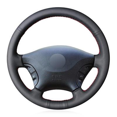 Black PU Faux Leather DIY Car Steering Wheel Cover for Mercedes Benz W639 Viano Vito 2006-2015 Volkswagen Crafter 2006-2016