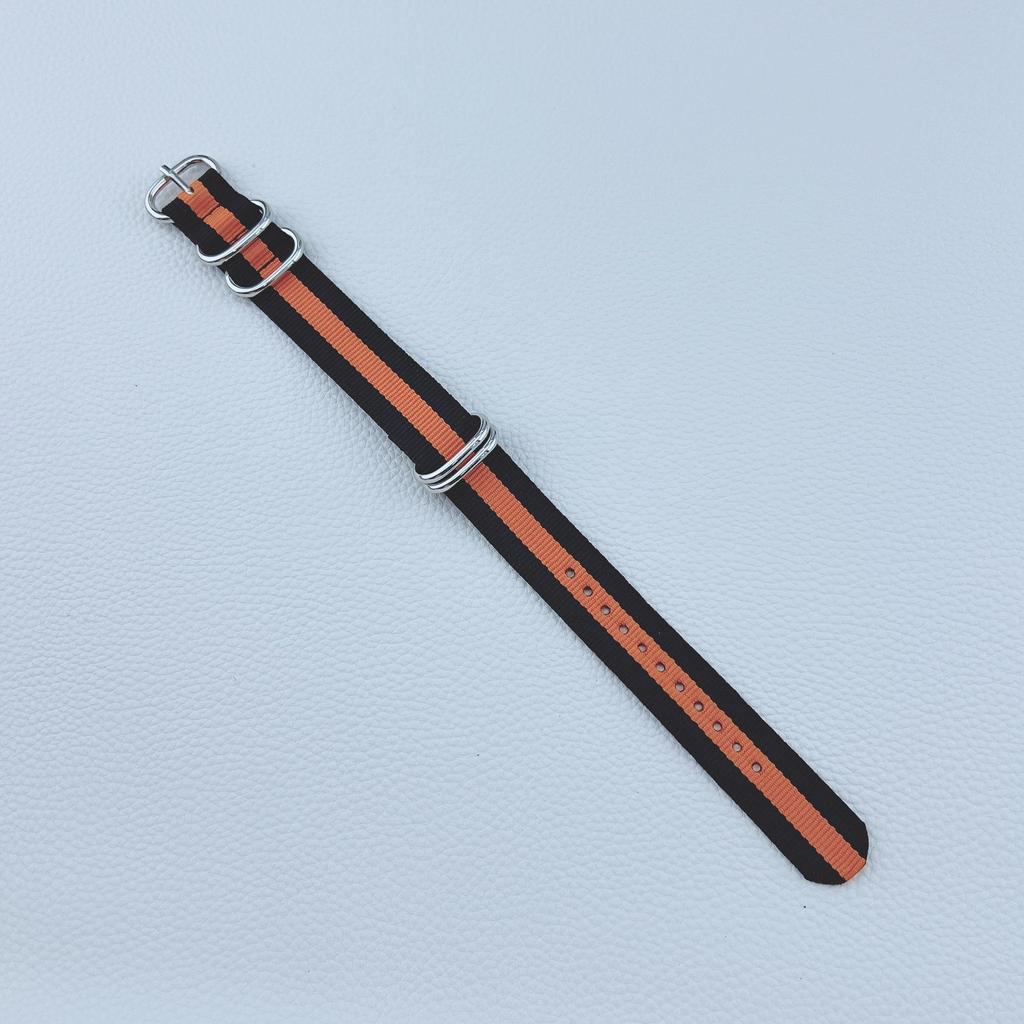 Nylon Braided NATO Canvas Watch Strap - One-Piece Design, Available in 18mm, 20mm, 22mm, 24mm Sizes.
