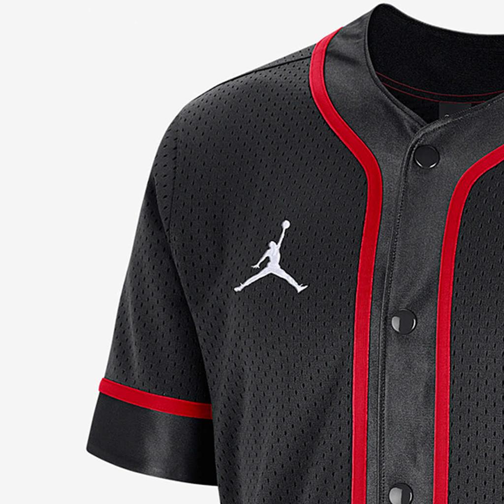 Nike Dri-Fit NBA Chicago Bulls Striped Print V-Neck Short Sleeve T-Shirt Men Tops Black University-Red White DR2405-010