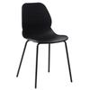 Layer 4 Black Plastic Chair with Metal Base