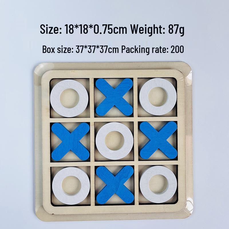 XO Wooden Tic Tac Toe Casual Battle Tabletop Game
