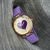 Love Color Elastic Band Elastic Band Quartz Watch Lazy Watch Women's Diamond-encrusted Three-dimensional Watch