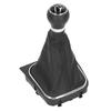 6 Speed Manual Gear Shift Knob Gaiter Boot Cover Kit Car Accessories Replacement for A5 2005‑2010 Black Cap