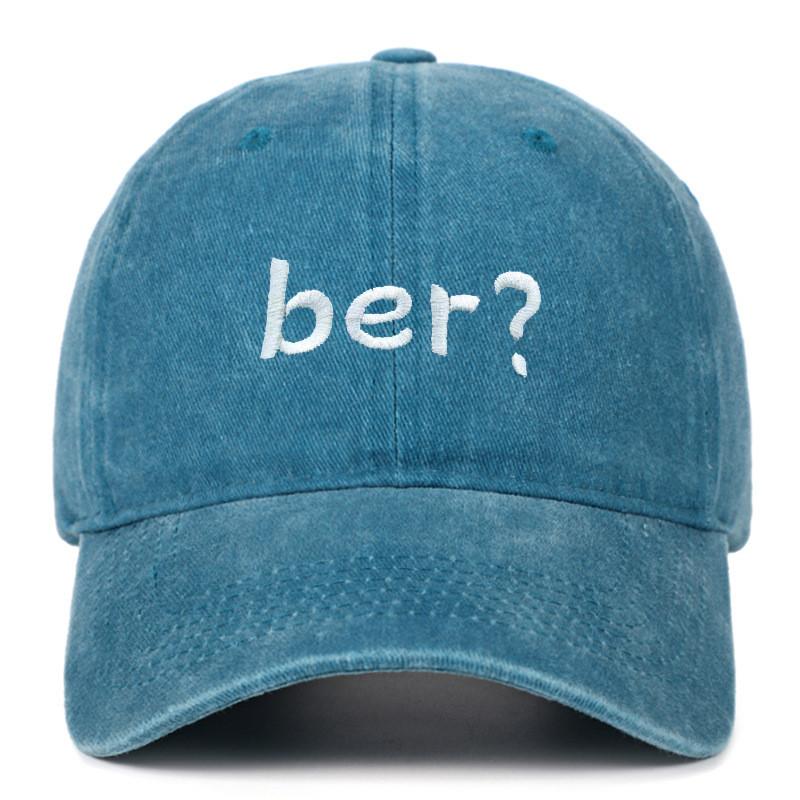

Retro Embroidered Alphabet Baseball Cap For Men Women Outdoor Sun Protection Green Blue