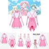 Adorable Magic Madoka Magica Cosplay Costume Pink Battle Dress For Women