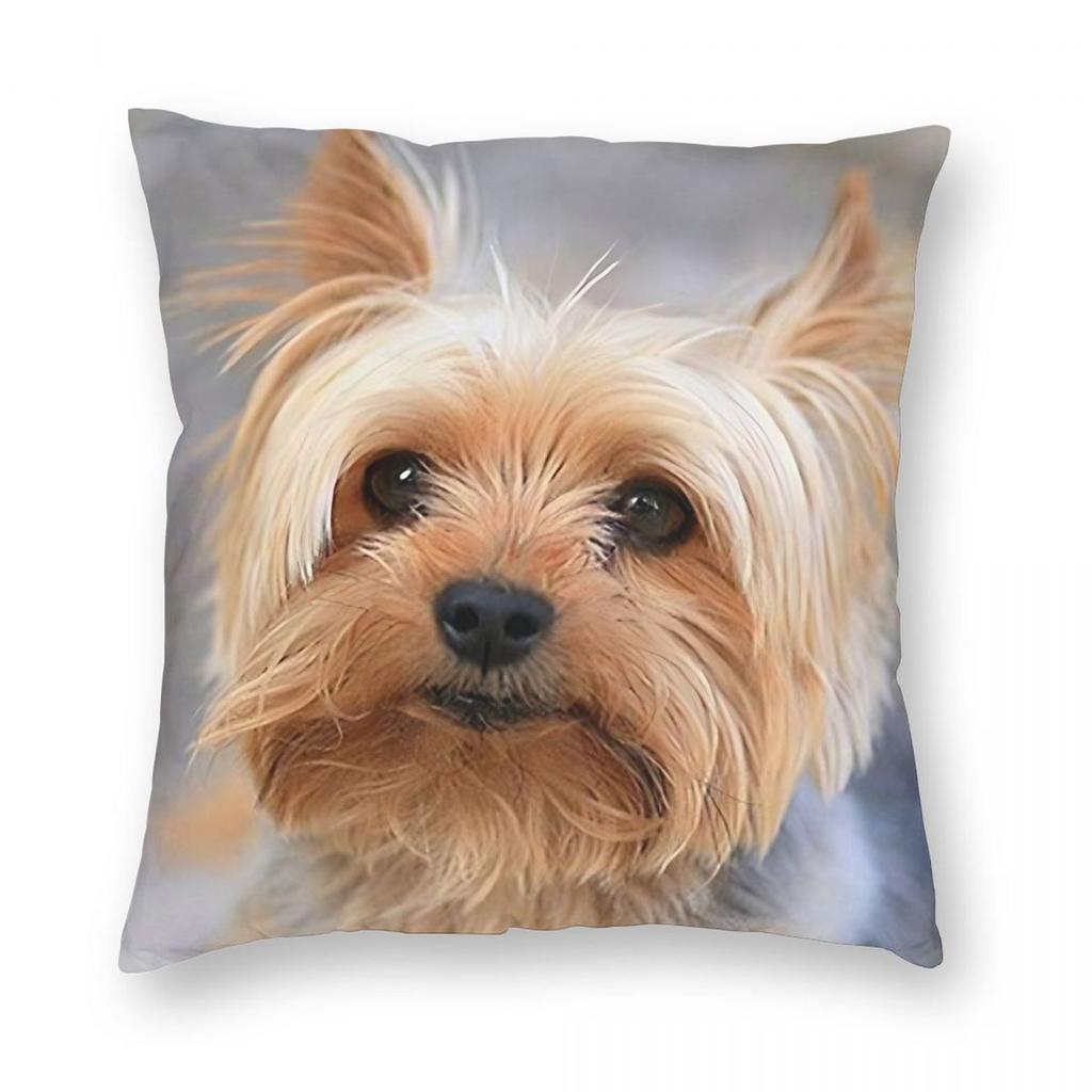 Yorkie Terrier Dog Cute Pillowcase Printed Polyester Cushion Cover Decor Pillow Case Cover Home Square cm