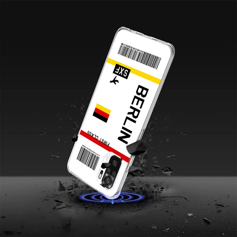 Travel Ticket Label Phnoe Case for Phnoe Case for Xiaomi Redmi Note 15 14 14S 13 Pro Plus 12 12S 11S 11E 10S 10 11T 5G Unique Co
