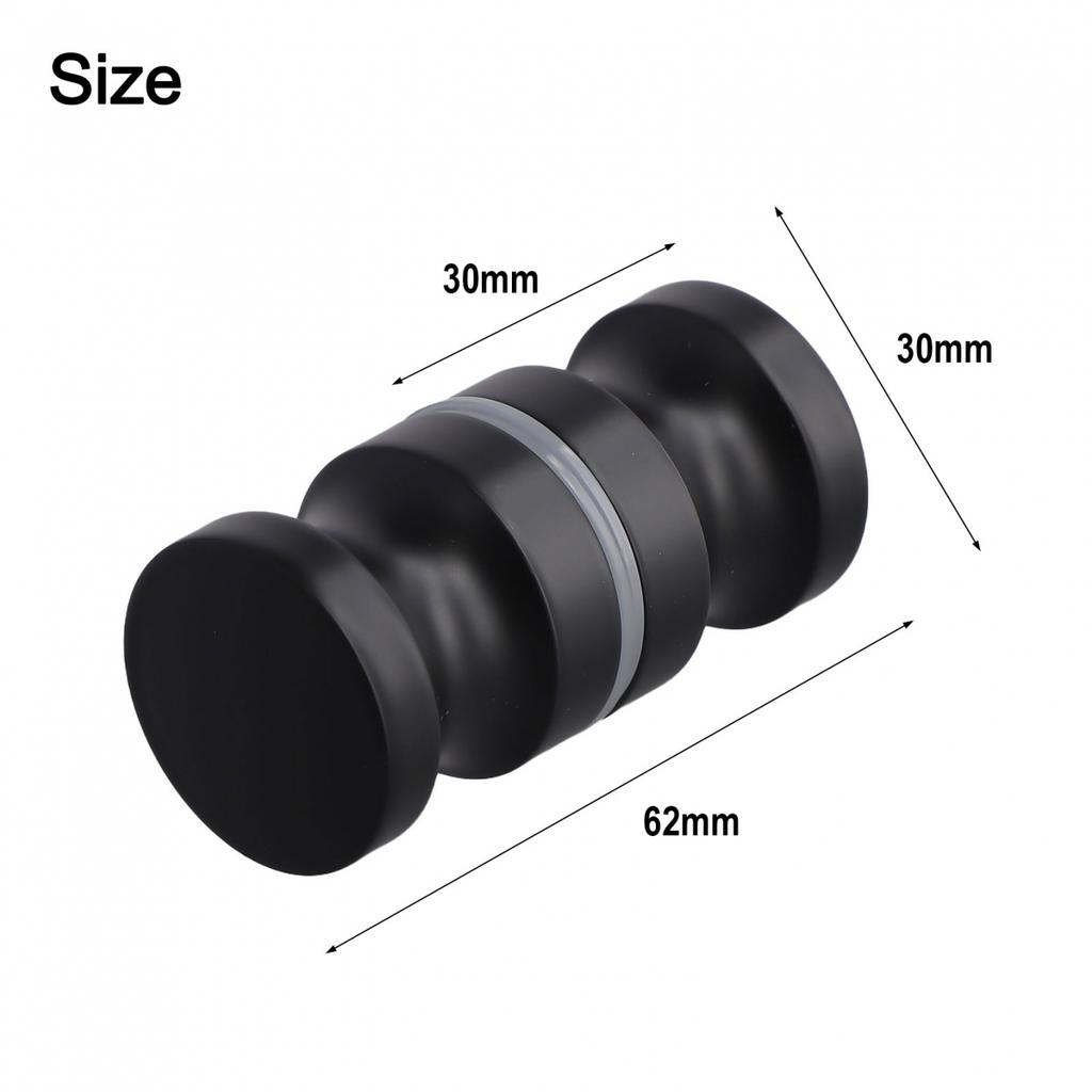 6-18mm Thick Door Handle Knob 62x30mm Aluminum Alloy 62x30mm