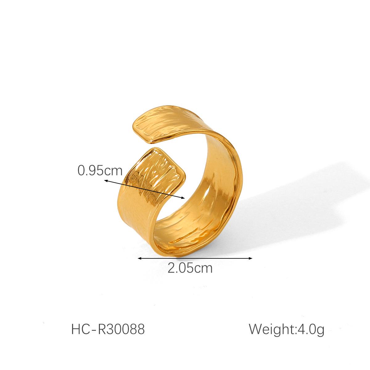 

Французьке ретро кільце з нержавіючої сталі з натуральним каменем - Жіночі розкішні модні ювелірні вироби з титанової сталі