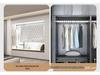 Wall-Mounted Aluminum Clothes Drying Rod with Ceiling Flange Base