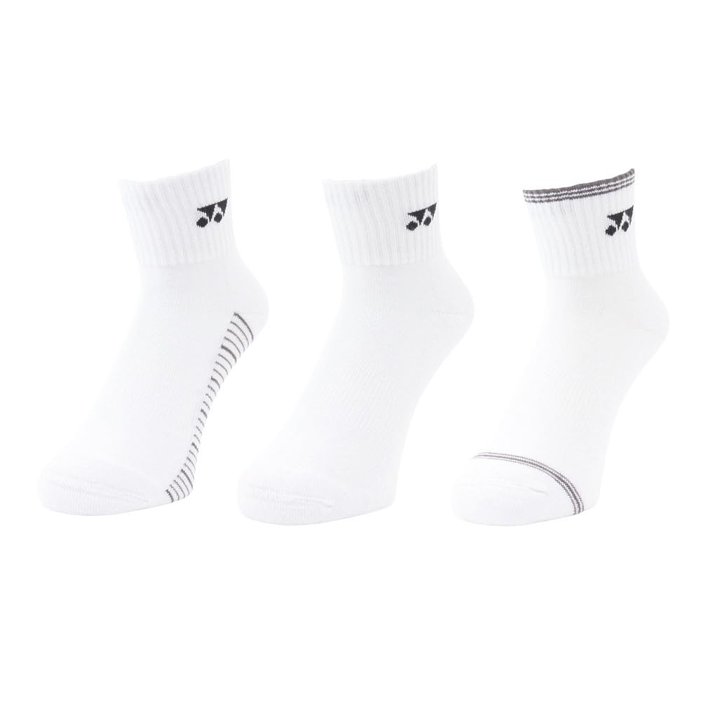 YONEX Mens Ankle Socks (3 Pair Set) 19264Y 080 Assorted 25-28cm