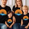 Retro Sun Sunset Rays Wavy Sunshine Summer Day Funny Enjoy T-Shirt Tee Top #SD