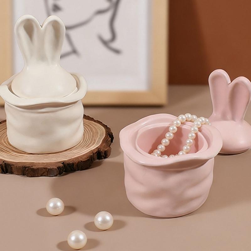 Silicone Craft Mold Rabbits Ear Shape Box Molds for Creating Candle Containers and Organizers Great for Handmade Gifts