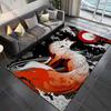 White fox red moon night forest mystical Print Carpet for Living Room Bedroom Sofa Home Decor Non-slip Mat Luxury Gift