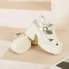 High Quality 10cm Synthetic Patent Genuine Summer Buckle Women Sandals Ladies Hot Sale Platform Wedge Mujer Comfy Shoes