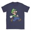 Super Marios Luigi Run Portrait T-Shirts Novelty Cotton Tee Shirt Crewneck Short Sleeve T Shirt Graphic Printed Clothes Unisex