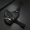 Maschera Sportiva Antipolvere Maschera in Pelle Borchiata, Maschera Punk Biker Motociclista Rock Mezza Faccia Costumi Cosplay di Halloween