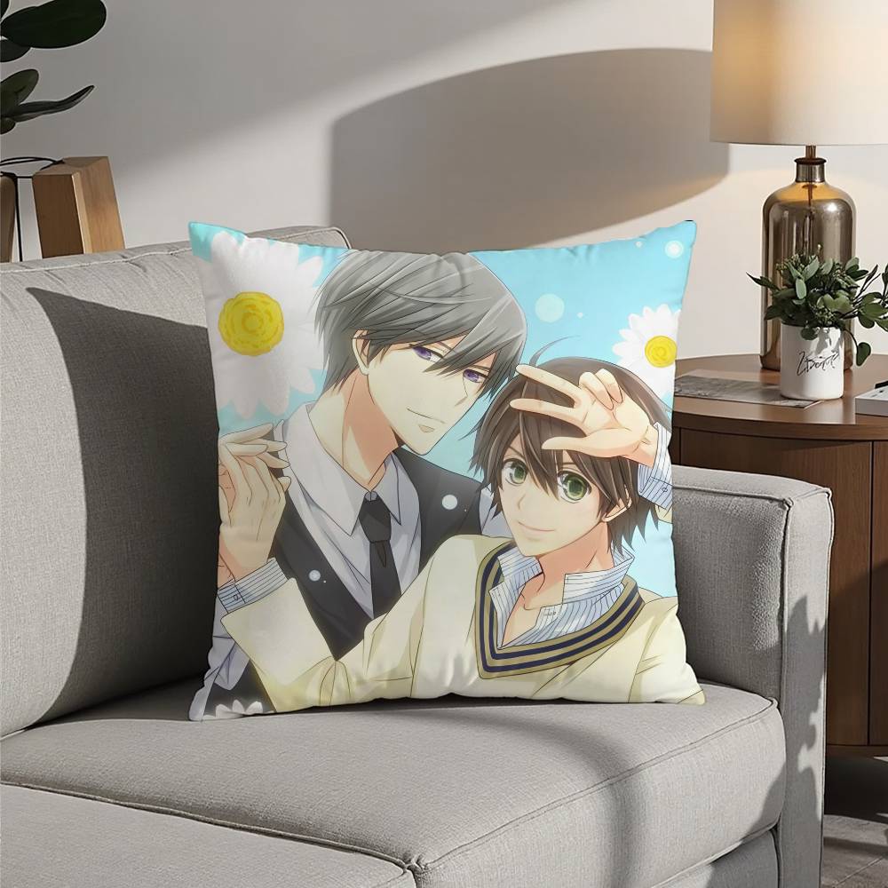 Anime S-Sekaiichi Hatsukoi Pillow Case Sofa Decorative Home Double-sided Printing Short Plush Cushion Pillow Cover Holiday Gift