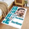 Messi Customize Text Floor Mat Design for Outdoor Dining Room Hallway Entryway Anti-slip Rug Decorate Offices Perfect Gift for Friends & Family