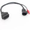 Adaptér pro 3pinový na 16pinový OBDII OBD2 konektor pro Fiat / Alfa / Lancia, autokabel pro diagnostický kabel Fiat 3pin samice
