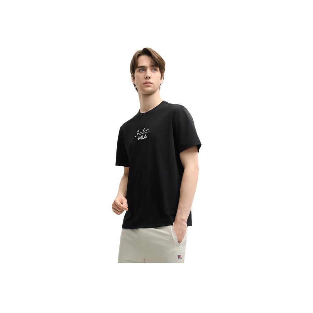 New FILA T Shirt Men's Jet Black BK F11M528104F-BK