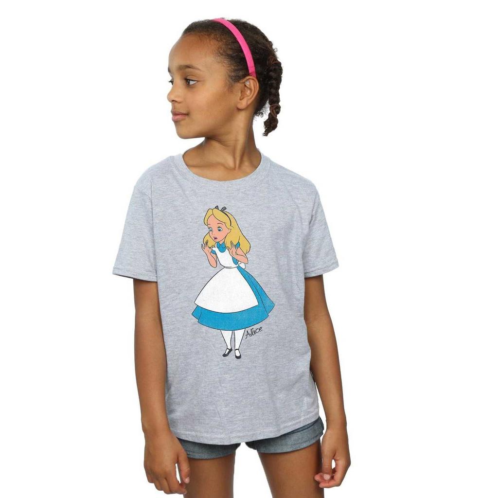 Alice In Wonderland Dziewczęca klasyczna bawełniana koszulka