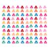 100pcs Mini Hair Clip Curved Moon Shaped Mixed Color Strong Grip Cute Tiny Hair Claw Clip for Ponyta