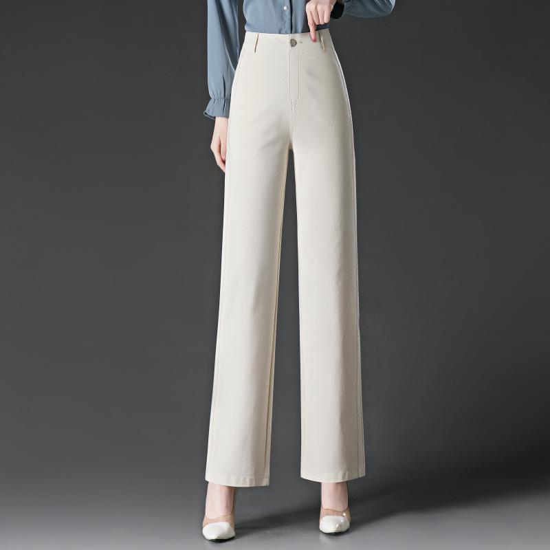 

Женские джинсы с высокой посадкой, зауженные, прямого кроя - Коллекция весна/лето 2025: Эластичный Свободный Крой с Зауженными Широкими Штанинами для Мам Среднего Возраста Size 31 / 125-135 Jin белый