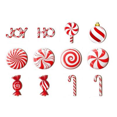 12/24 Stuks Nieuwe Houten Kerstboom Decoratie Rode Lollystok Lollystok Decoratie DIY Hangende Kerst Bedel Kerst