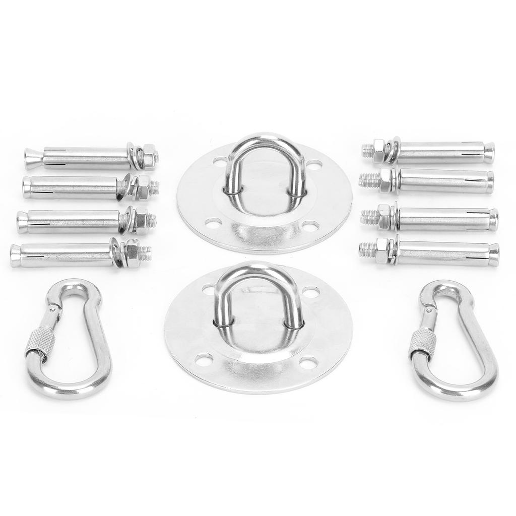 Stainless Steel Hammock Fixing Kit Swing Hanging Kit Ceiling Mounting Plate Snap Hook
