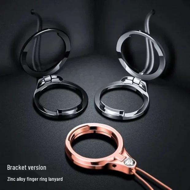 Newbie Offer: Multi-Function Metal Mobile Phone Lanyard Ring with Stand, Universal Short Rope