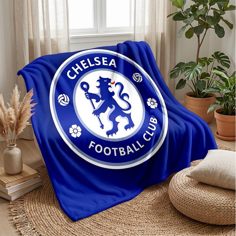 Chelsea FC Theme Blanket Soft Flannel Fleece Blanket Warm Lightweight Throw Blanket for Home Sofa Bed