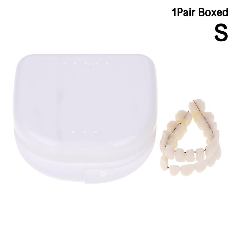 Boxed Resin Denture Upper Lower Teeth Full Mouth S/M/L Size Preformed Dentition Oral Care Teaching Model