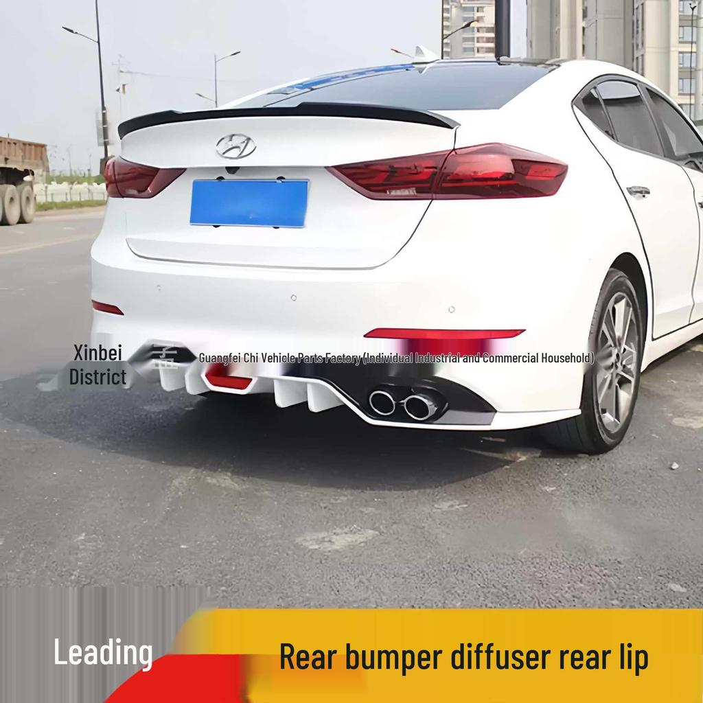 Hyundai Elantra Rear Diffuser Four-Outlet Bumper Lip Decoration