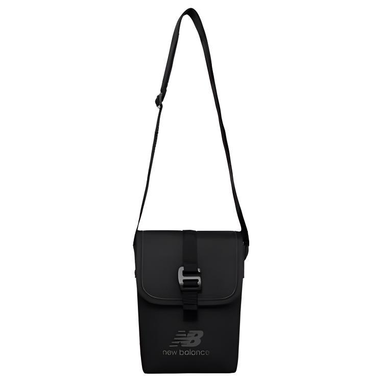 New Balance Synthetic Leather Crossbody Bag Regular Unisex Black (Unisex) Crossbody Bags LAB13644