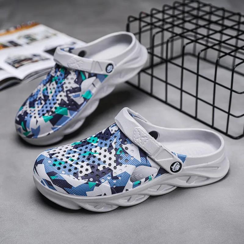 Thick Soled Slippers, Men's Quick Drying Non Slip Casual Sandals with Drainage Holes Beach Walking Shoes Surfing/kayaking/summer