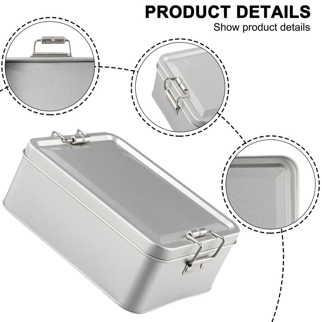 Cookie Container Metal Storage Tins Luxurious Touch Secure Seal Sturdy Buckle Tight Seal Easy Storage Exquisite Details
