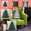 Christmas Pillowcases, Christmas Tree Style Embroidered American Sofa Pillows, Bedside Cushions And Lumbar Pillows.