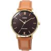 Casio MTP-VT01GL-5B Quartz Men's Watch Gold Tan Leather Band Imported Model