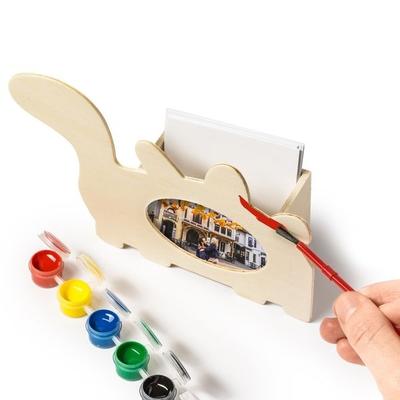 Dinosaur Photo Frame and Pen Holder To Paint with 6 Paint Pots